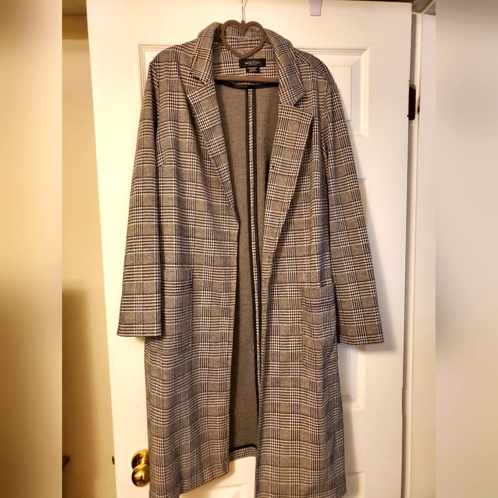 Plaid long dress Blazer